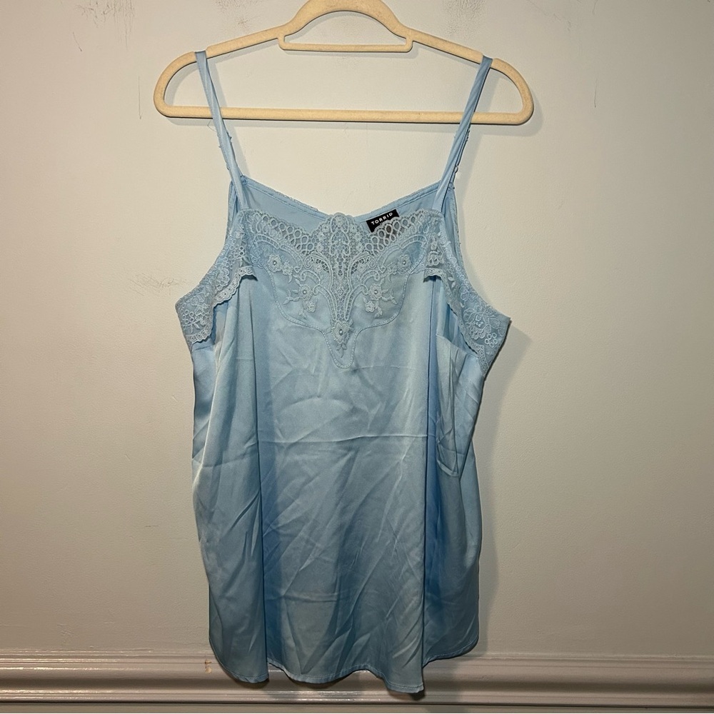 NWT Torrid Summer Song Sophie Satin Lace Trim Cami Size 0X